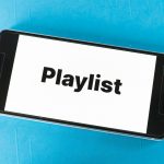 playlist on smartphone