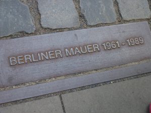 cobble stone representing where the wall was