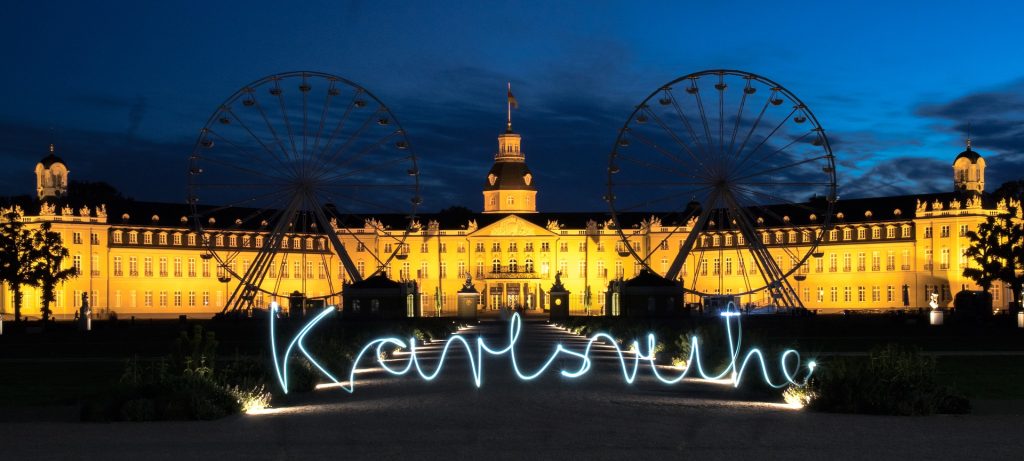 Karlsruhe (picture of a castle at night)