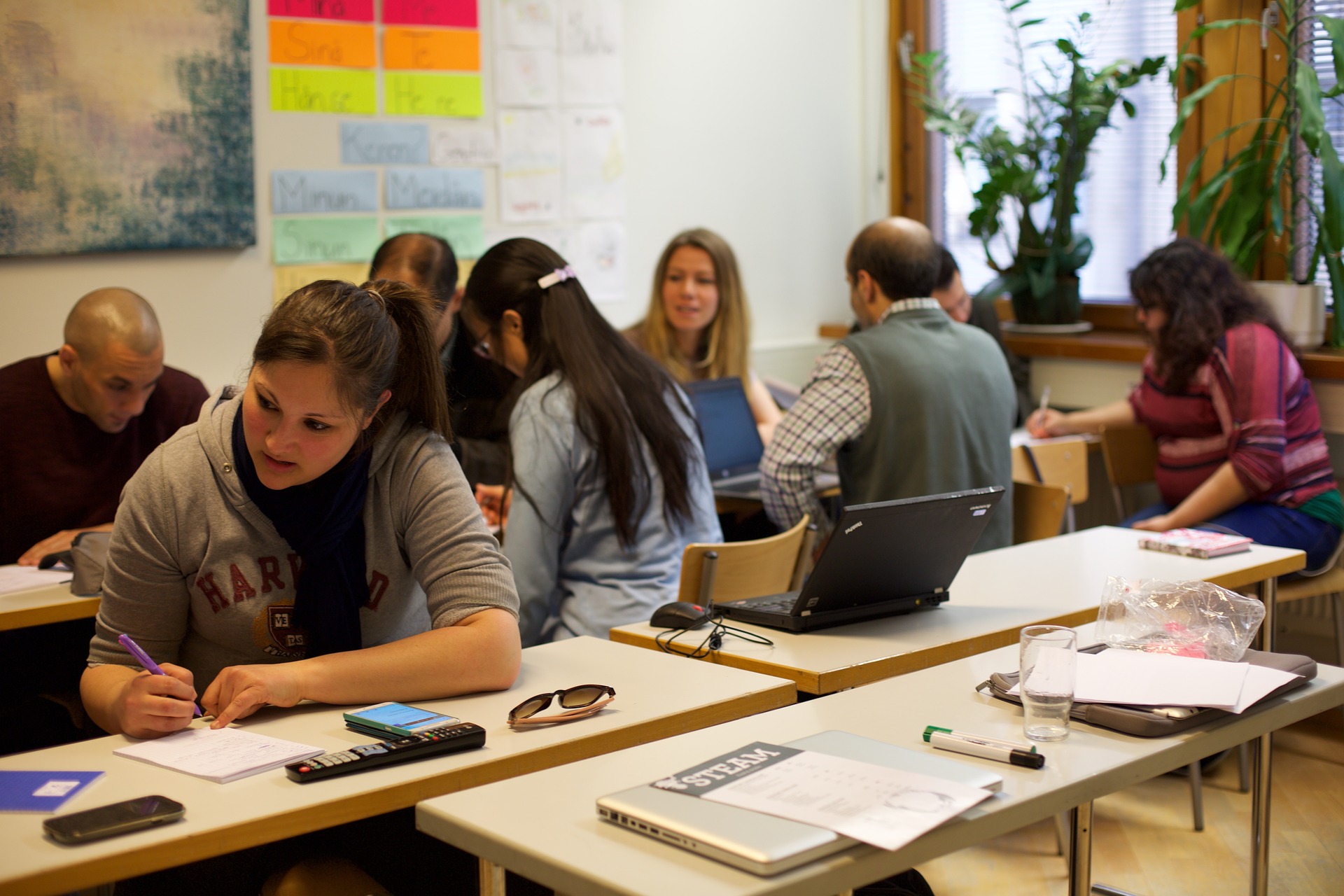 students learning in the classroom