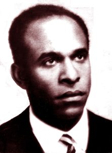 black and white image of Frantz Fanon