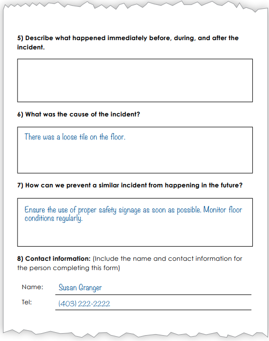 Incident investigation report page 3