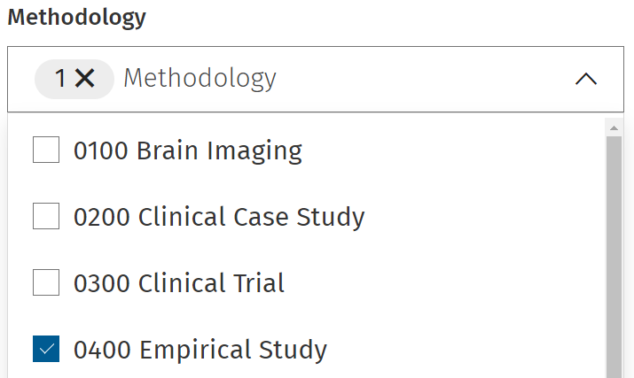 The methodology limit box with Empirical Study selected as an example