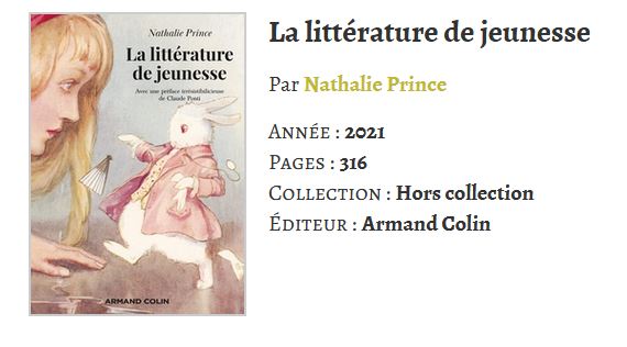 Couverture du livre par Nathalie Prince