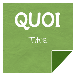 Quoi - Titre