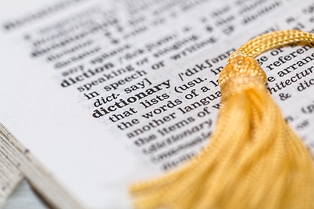 image of a dictionary page showing the word dictionary