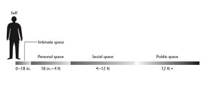 different proxemic zones