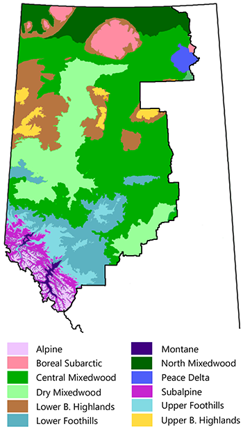 Natural subregion map