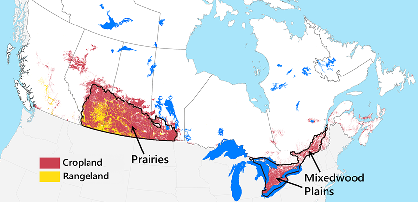 Map of agricultural land