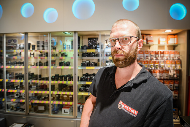 A salesperson at a pawnshop