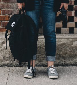 black backpack