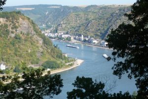 Rhein river near the Loreley statue