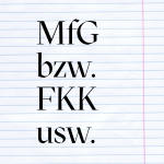 abbreviations MfG bzw. FKK usw.