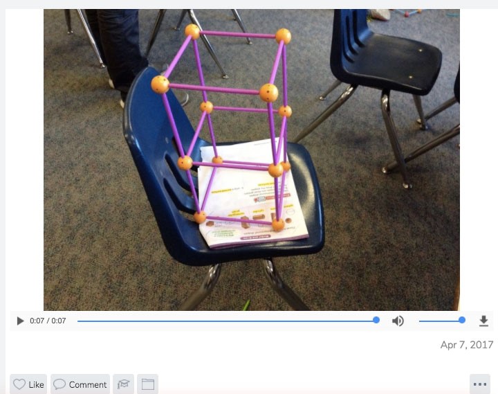 Sample image of a student's 3D shape project.
