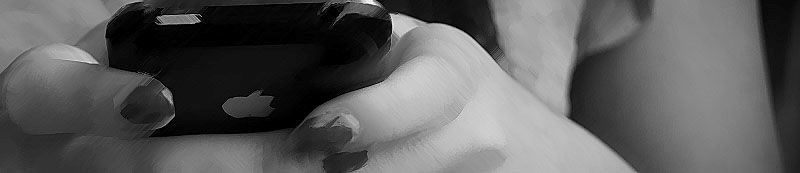 image of girl using her cell phone.