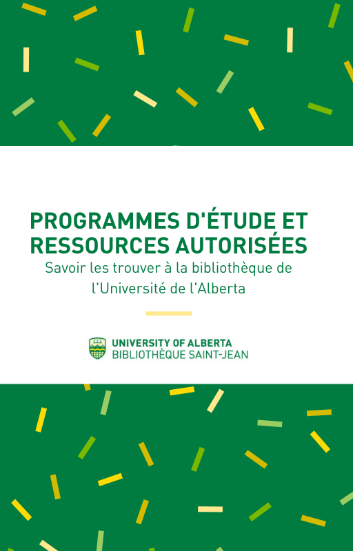 Cover image for Programmes d'étude et ressources autorisées