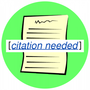 Picutre of an essay with an overlay saying "citation needed"