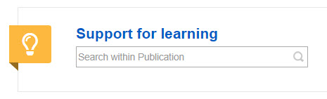 Support for Learning Journal and search box