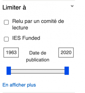 Affiner les résultats par date de publication